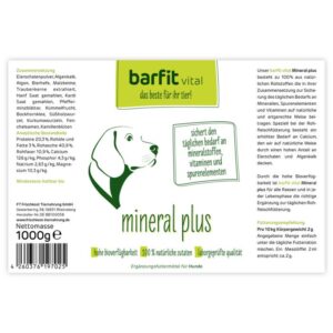 BARFIT VITAL MINERAL PLUS Hundefutter & Zubehör Hunde & Katzen Tiernahrung von Belcando und Leonardo