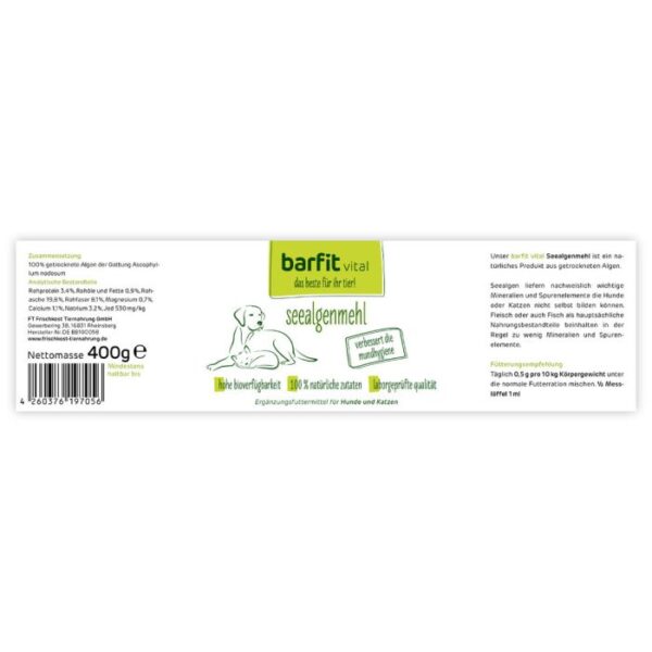 BARFIT VITAL SEEALGENMEHL 400G Hundefutter & Zubehör Hunde & Katzen Tiernahrung von Belcando und Leonardo