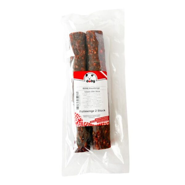 DOBY® BONE KAUSTANGEN SALAMI 2 STK. Hundefutter & Zubehör Hunde & Katzen Tiernahrung von Belcando und Leonardo