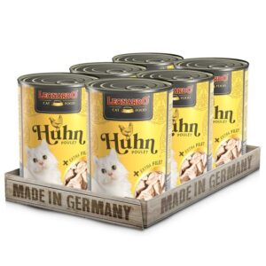 LEONARDO HUHN + EXTRA FILET Nassfutter für Katzen Hunde & Katzen Tiernahrung von Belcando und Leonardo